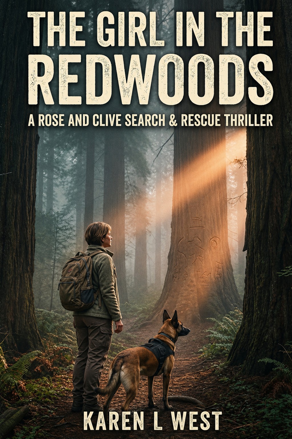 Cover of The Girl in the Redwoods, A Rose and Clive Search & Rescue Thriller Series